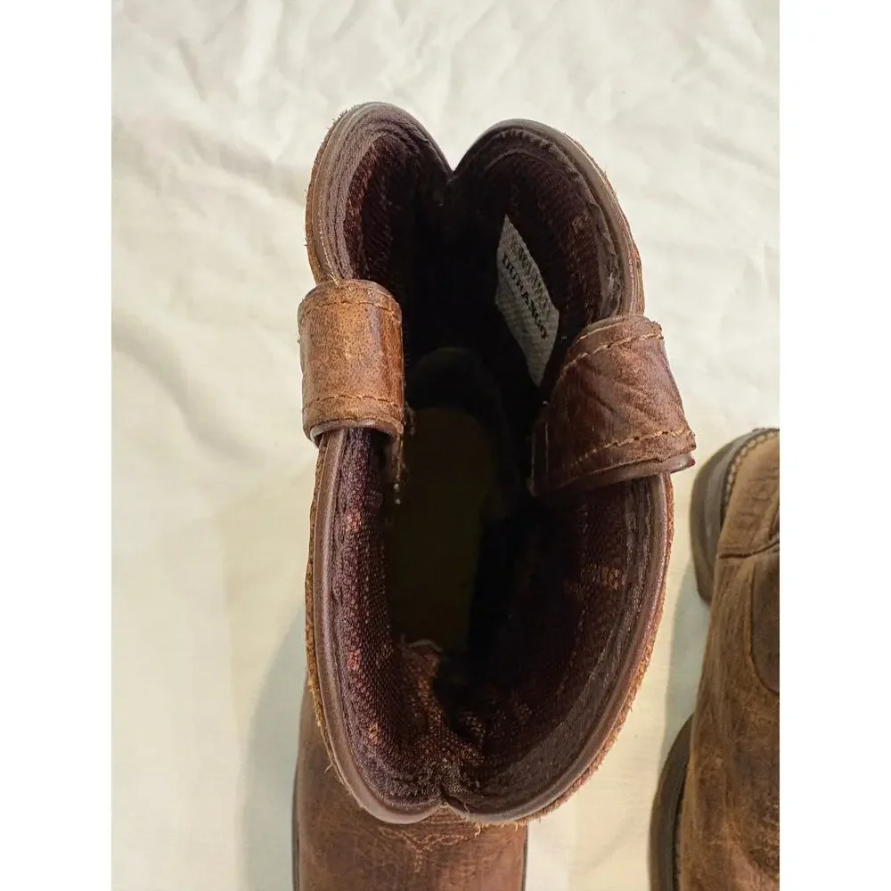 Durango Distressed Flag Western Boot Acorn Kids Size 3 Boys 8